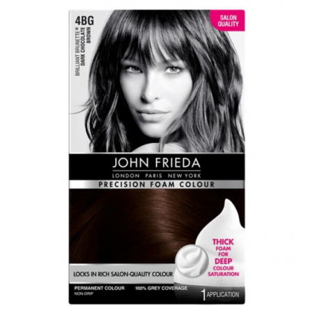 John Frieda Precision Foam Color 4BG Brun Chocolat Noir 130ml