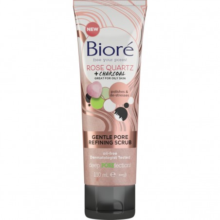 Bioré Rose Quartz Pore Scrub 110ml