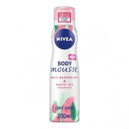 NIVEA Mousse Hydratante Framboise Sauvage & Thé Blanc 200ml