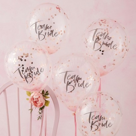 Team Bride Confetti Ballons (5 Ballons)