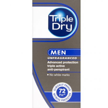Triple Dry Anti Transpirant Roll On Homme 50ml