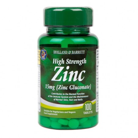 Holland & Barrett Zinc haute résistance 100 comprimés 15 mg