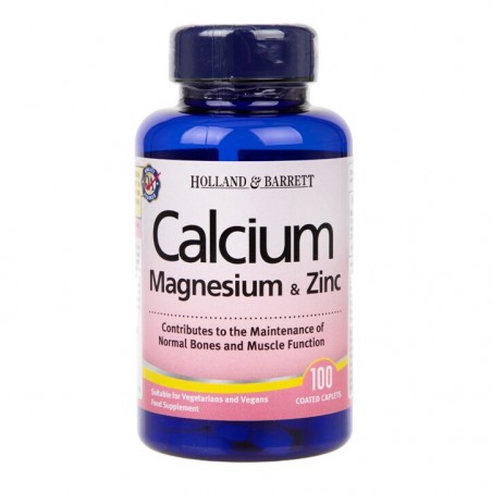 Holland & Barrett Calcium, magnésium et zinc 100 capsules