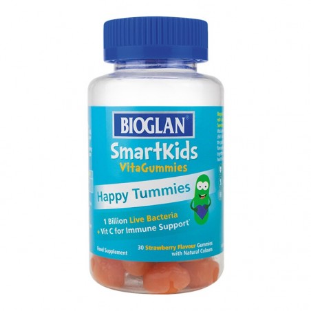Bioglan SmartKids Happy Tummies 30 Gummies Saveur Fraise