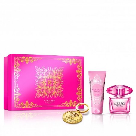 VERSACE Bright Crystal Absolu Eau De Parfum 90ml, Body Lotion 100ml & Keychain Gift Se