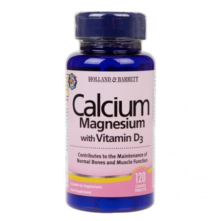 Holland & Barrett Calcium et Magnésium avec Vitamine D3 120 Comprimés
