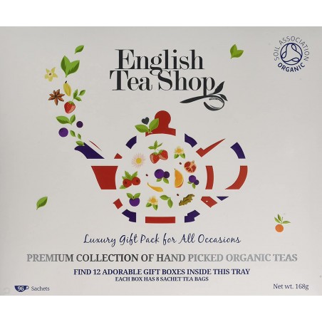 English Tea Shop Organic Luxury Gift Tray Tea Bags, Pack of 96
