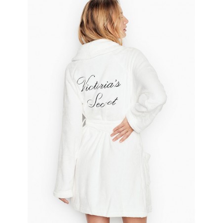 VICTORIA'S SECRET Logo Short Cozy Robe ML