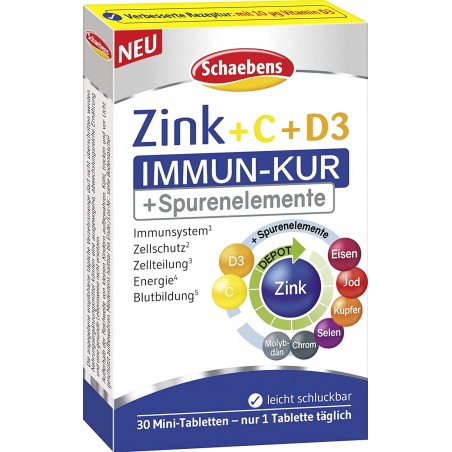 Schaebens Zinc + C + D3 Traitement immunitaire