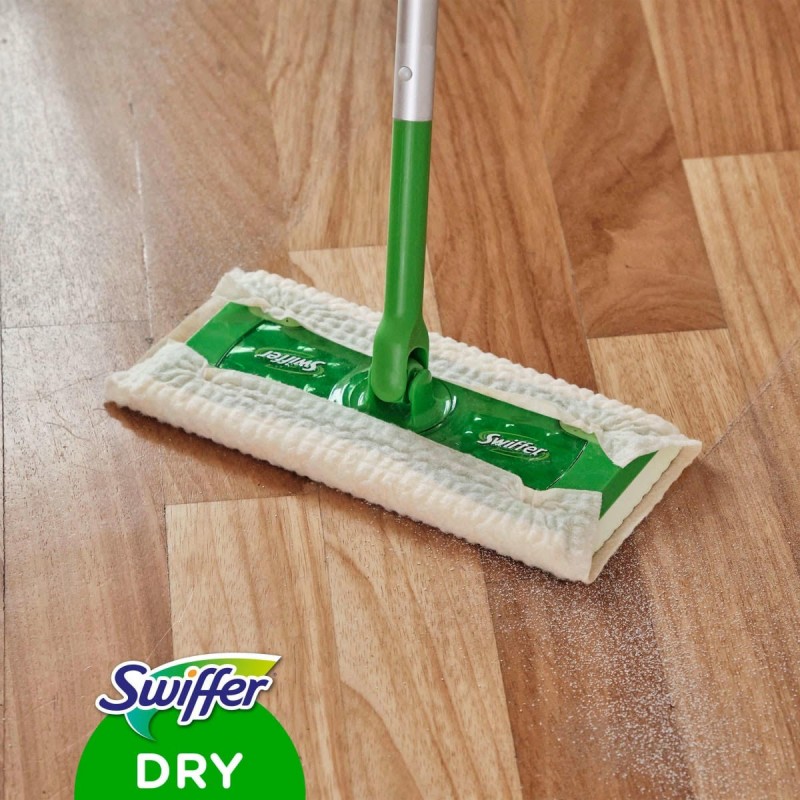 Swiffer Kit Complet Balai 8 Lingettes Sèches + 3 Lingettes Humides Idéal  pour les Sols en Bois en Céramique et en Vinyle Avis