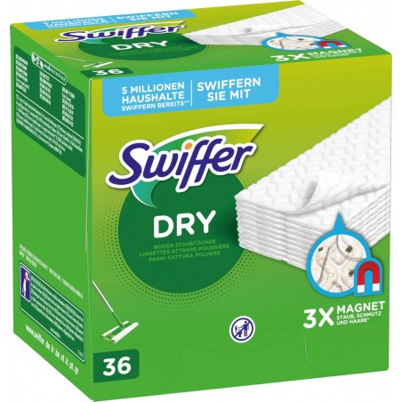 SWIFFER SERPILLÈRES SÈCHES 36 PIÈCES