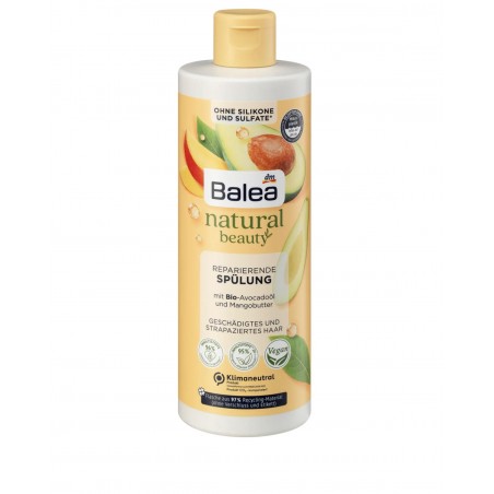 Aprés-Shampoing Balea Natural Beauty pour cheveux abîmés ( Sans silicone et sans sulfates ) 350ml