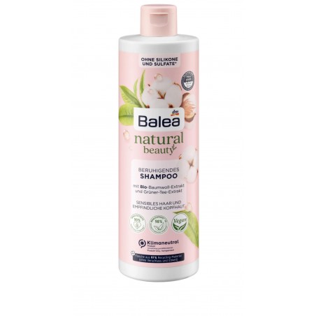 Shampoing Balea Natural Beauty pour Cheveux et cuir chevelu sensibles ( Sans Silicone Et Sans Sulfates ) 400ml