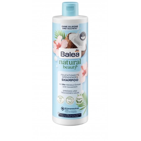 Shampoing Balea Natural Beauty Pour Cheveux Cassants et Secs ( Sans Silicone Et Sans Sulfates ) 400ml