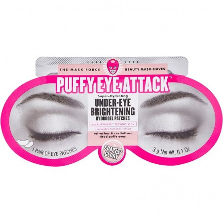 Soap & Glory Puffy Eye Attack Patches éclaircissants sous les yeux - 1 Paire