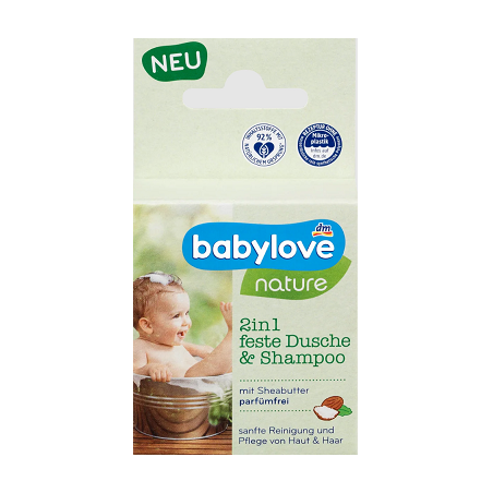 Babylove nature 2en1 Solid Shower & Shampooing 60 g
